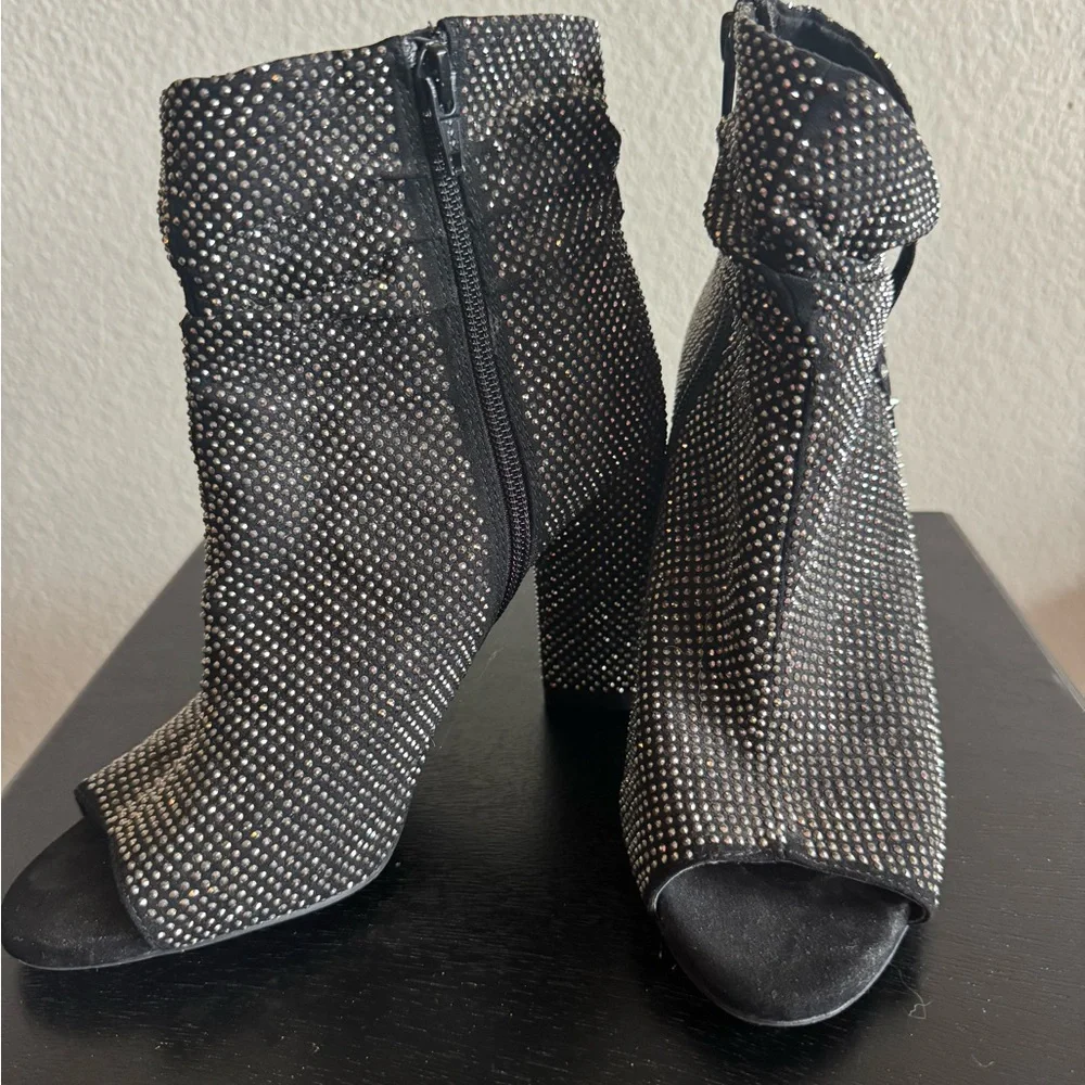 Gianni Bini Black Heeled Boots - Picture 3 of 7